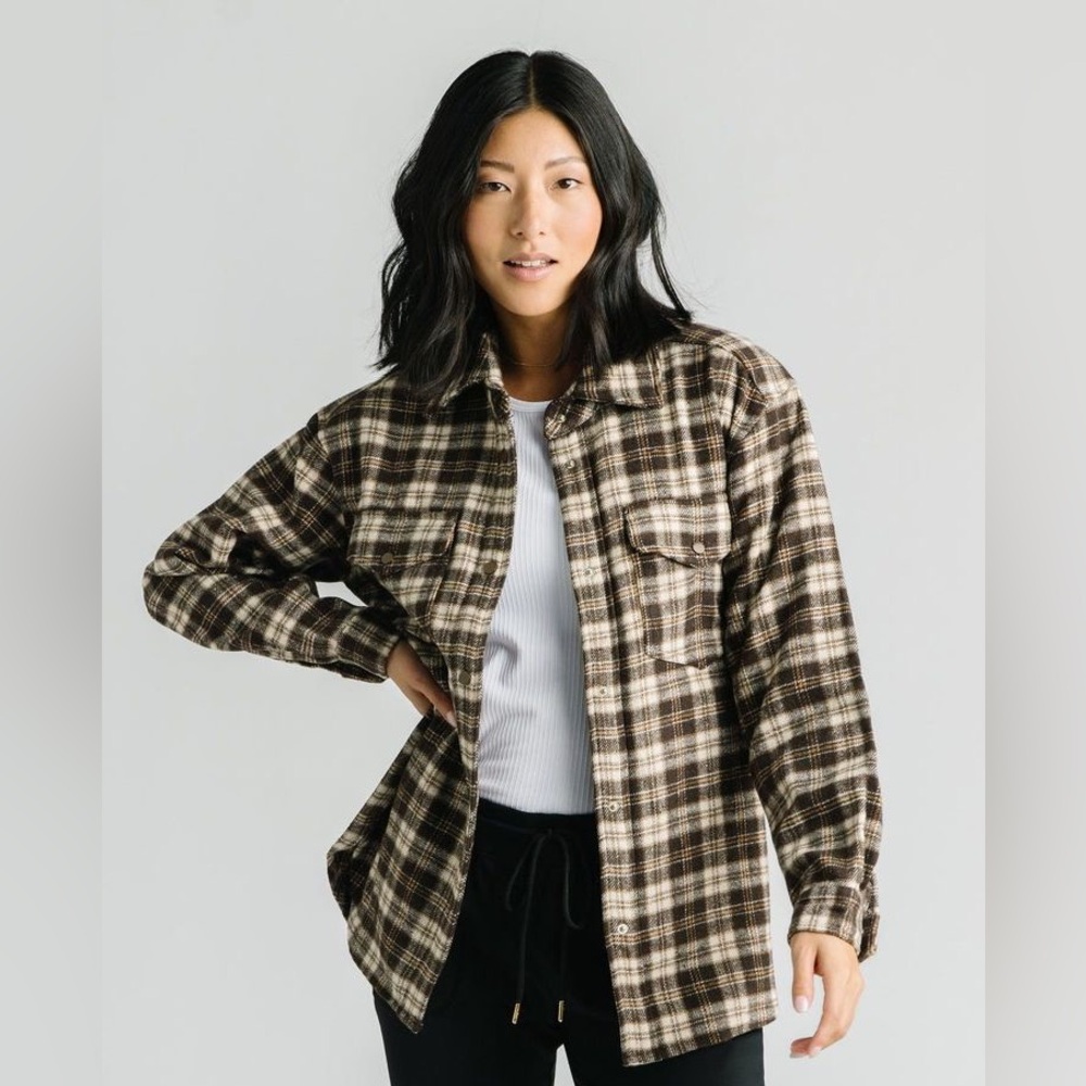 Zyia Bark Ashley Creek Flannel Shirt Size Medium